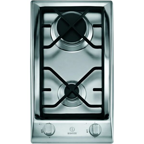 indesit piano cottura 2 fuochi l 28.8 cm dp 2gs (ix)  silver griglie in acciaio smaltato