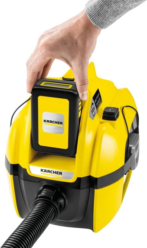 karcher aspiratore solidi e liquidi  wd 1 battery set aspirazione 7.5 kpa 7 l 230 w