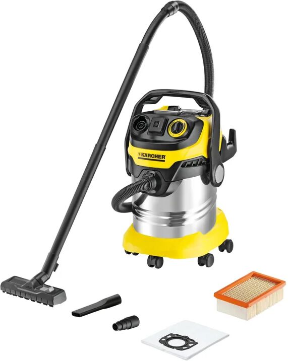 karcher aspiratore solidi e liquidi  wd5 premium aspirazione 17.5 kpa 25 l 1100 w