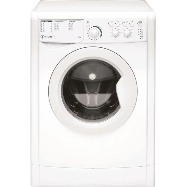 indesit lavatrice libera installazione , carica frontale, ewsc 61251 w eu n, 6 kg, 1200 giri/min, f