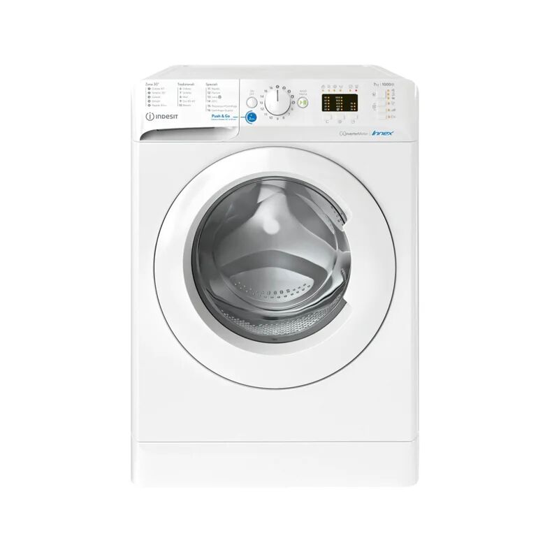 Indesit Lavatrice libera installazione , carica frontale, BWA 71083X W IT, 7 Kg, 1000 giri/min, D