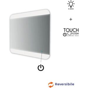 BADEN HAUS Specchiera LED con sensore touch bordi satinati 70X80