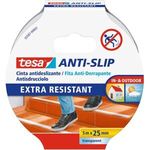 Tesa Nastro adesivo,  trasparente per fissaggio, antiscivolo, 25 mm, 5 mt