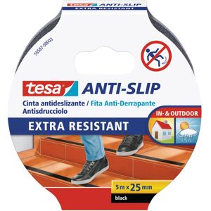 Tesa Nastro adesivo,  antisdrucciolo per fissaggio, antiscivolo, 25 mm, 5 mt