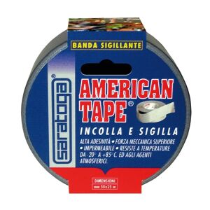SARATOGA Nastro adesivo,  American Tape, impermeabile, 50 mm, 25 mt
