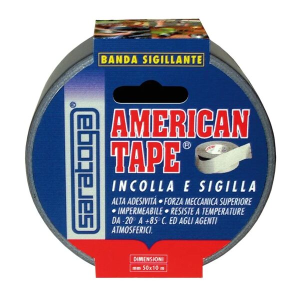 saratoga nastro adesivo,  american tape per riparazione, resistente al gelo, 50 mm, 10 mt