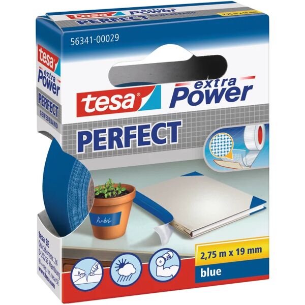 tesa nastro adesivo,  extra power perfect per riparazione, resistente al gelo, 19 mm, 2.75 mt