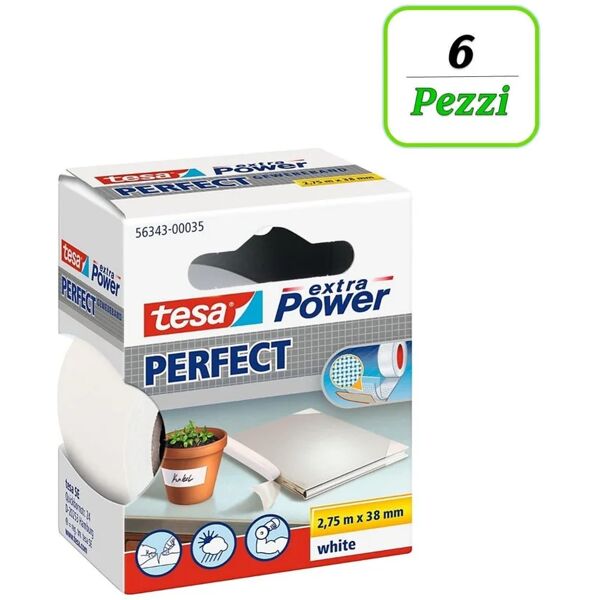 tesa nastro adesivo,  extra power® perfect per riparazione, resistente al gelo, 38 mm, 2.75 mt