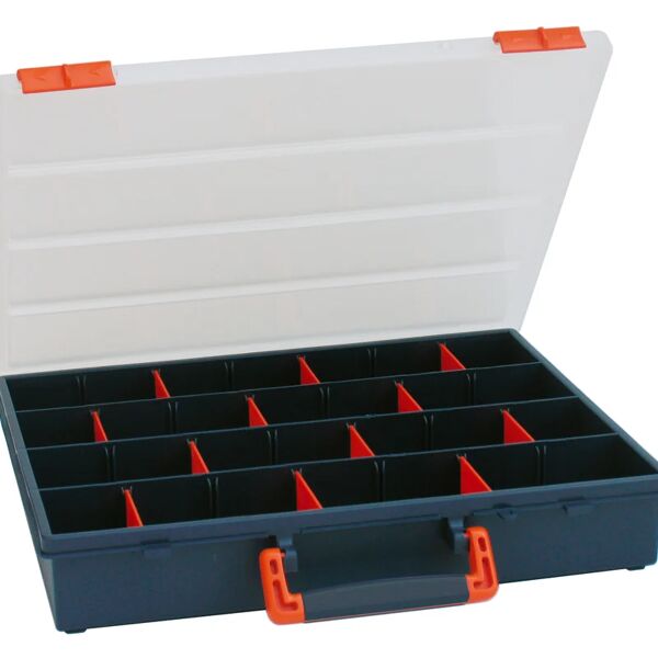 mobil plastic valigetta organizer portaminuterie con 4 scomparti fissi + 12 divisori estraibili - modello class 41