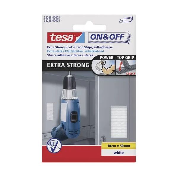 tesa 84466 velcro nastro 0,1x50 bianco