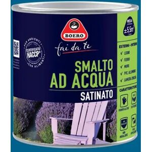 BOERO FAI DA TE Vernice da esterno per legno e ferro e plastica  blu zafiro, 0.5 L