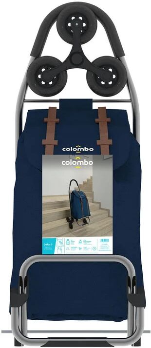 leroy merlin trolley spesa con ruote blu