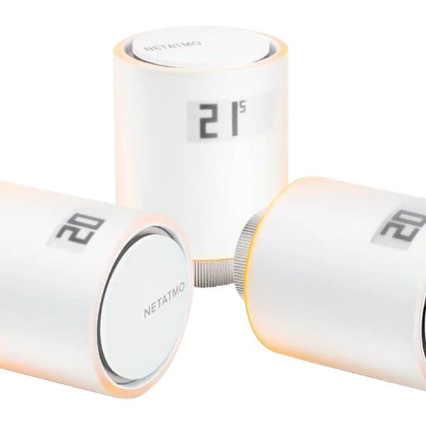 netatmo kit valvole termostatiche manuali  smart -3 pz