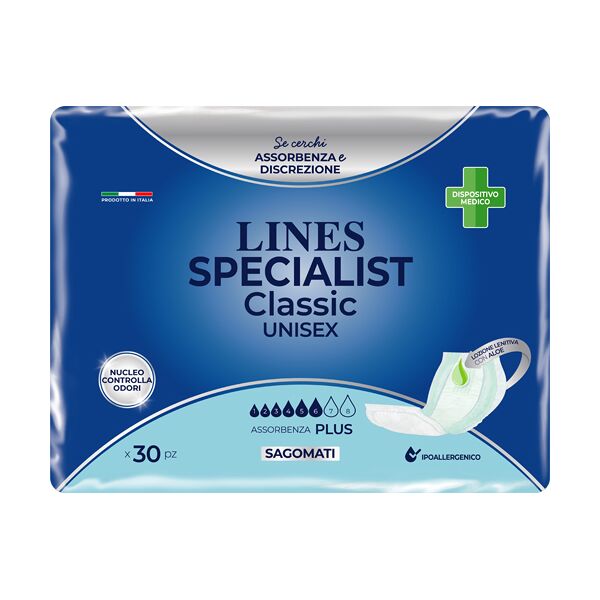 lines specialist classic plus pannolone 30 pezzi