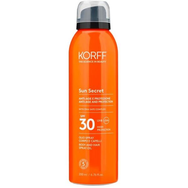 korff sun secret olio spray spf 30