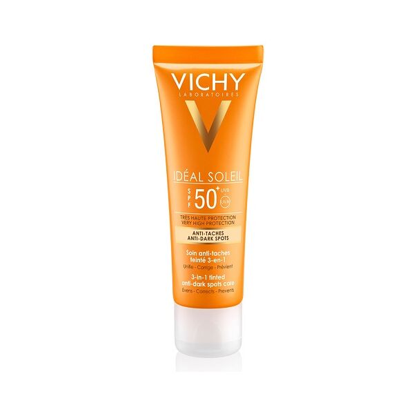 vichy idèal soleil trattamento antimacchie colorato 3in1 spf 50+ protezione viso