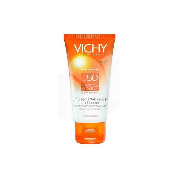 vichy idèal soleil emulsione anti-lucidità effetto asciutto spf 50 pelle grassa