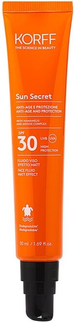 korff sun secret fluido viso effetto matt sfp30 50 ml