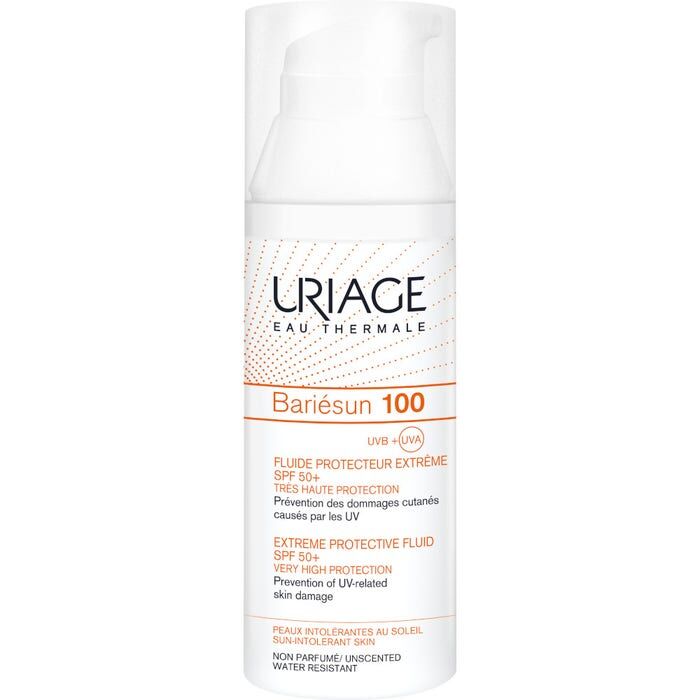 uriage barièsun fluido 100 spf 50+ protezione solare estrema viso 50 ml