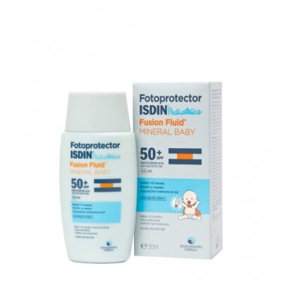 isdin fotoprotector  fusion fluido minerale baby pediatrics spf 50 protezione bam