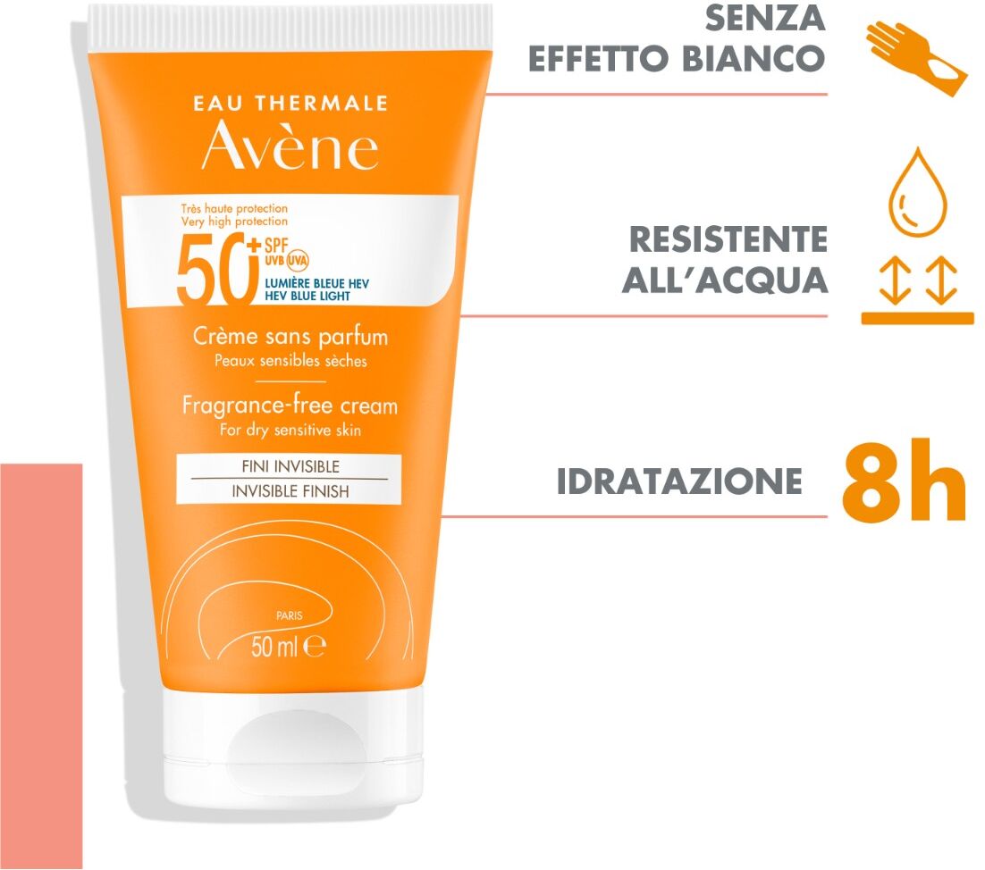 avene avène solaire crema senza profumo spf 50+ 50 ml