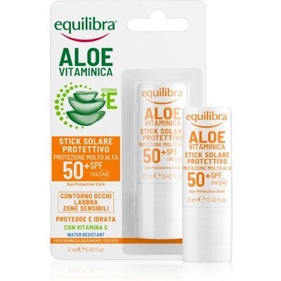 Equilibra Aloe Vitaminica Stick Solare Protettivo SPF50+ 12 ml Equilibra Aloe Vitaminica Stick Solare Protettivo SPF50+ 12 ml