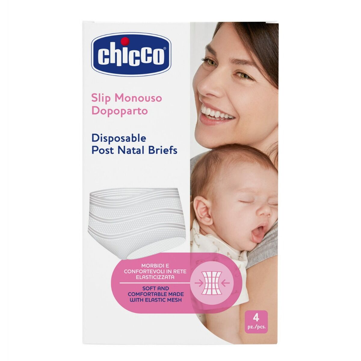 Chicco Slip Monouso Dopo Parto Rete 4 Pezzi.