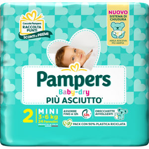 Pampers Baby Dry Pannolino Downcount Mini 24 Pezzi