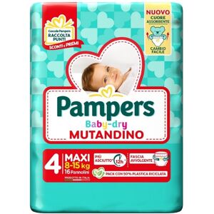 Pampers Baby Dry Pannolino Mutandina Maxi Small Pack 16 Pezzi