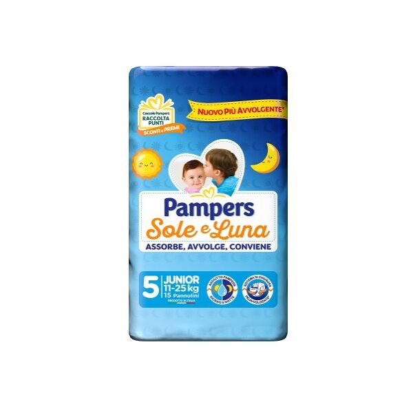 pampers sole&luna junior 15 pezzi