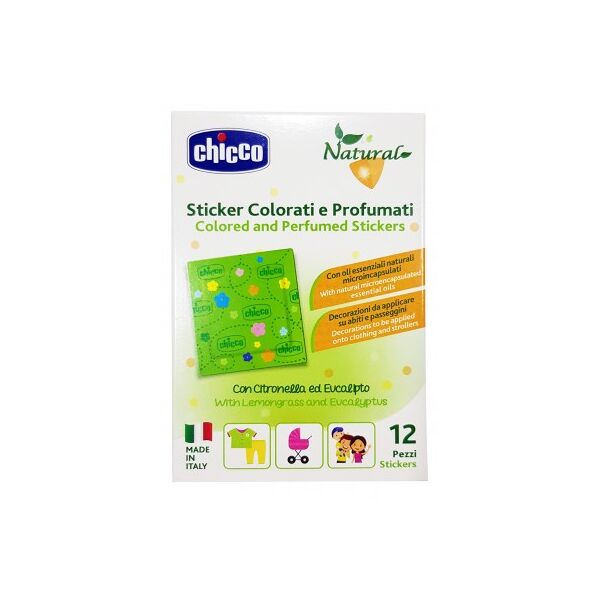 chicco natural sticker colorati e profumati alla citronella ed eucalipto antizan