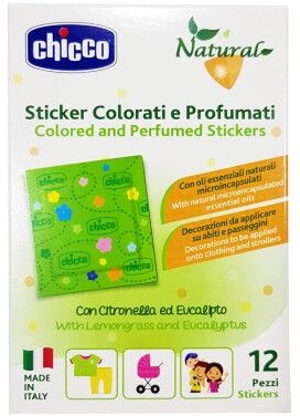 Chicco Natural Sticker Colorati E Profumati Alla Citronella Ed Eucalipto Antizan