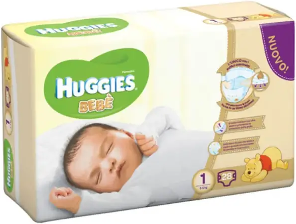 Huggies Bèbè Base Pannolini Taglia 1 (2-5 Kg) 28 Pezzi