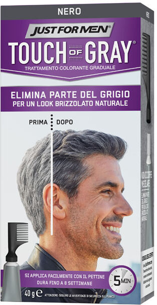 touch of gray trattamento colorante graduale per uomo nero 40 ml