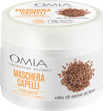 omia ecobio maschera capelli semi di lino 250 ml