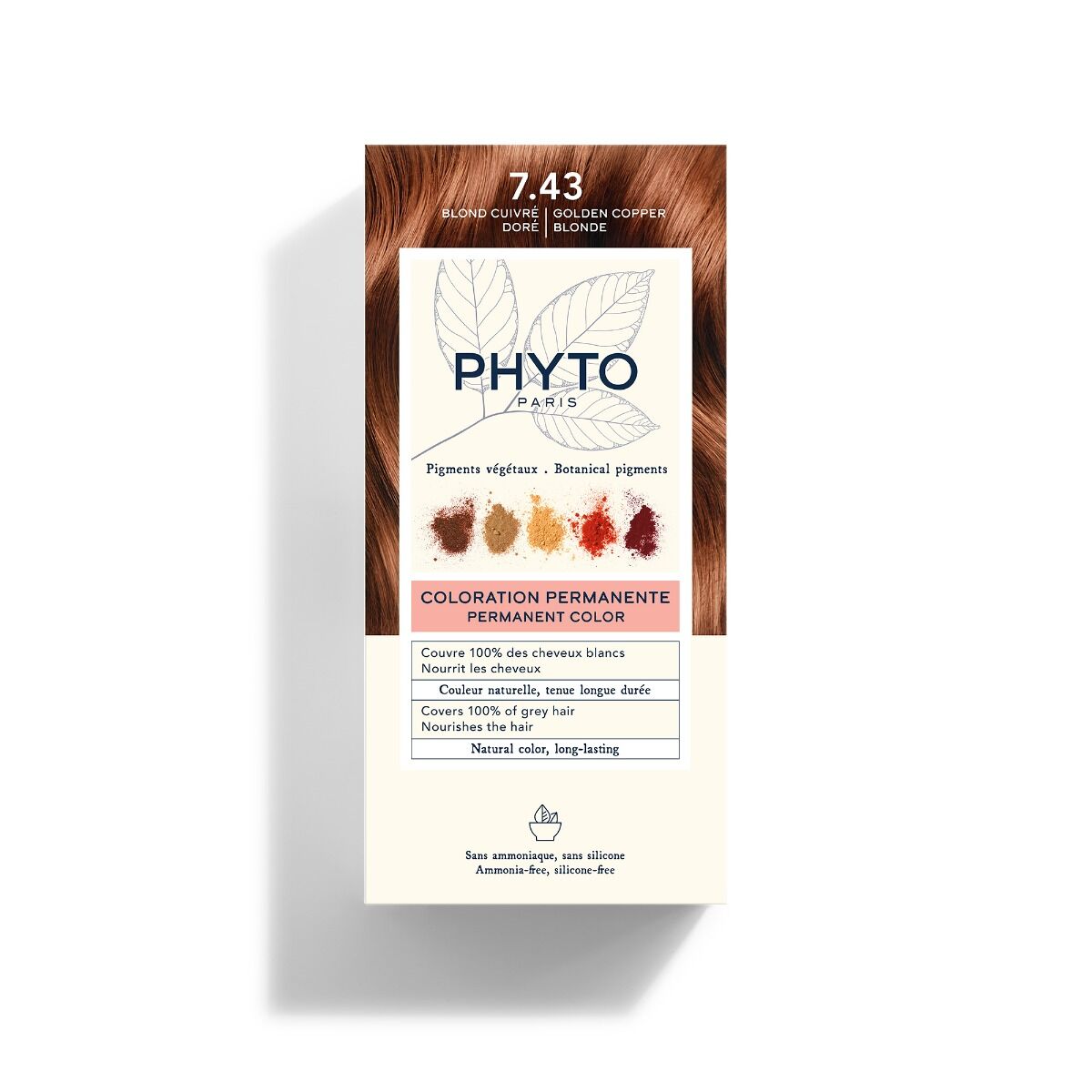 Phyto color 7.43 Biondo Ramato Dorato Colorazione Permanente Senza Ammoniac
