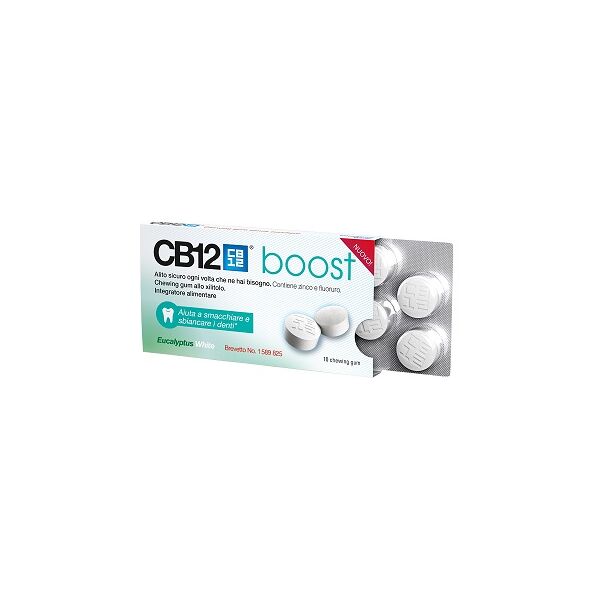 cb12 boost chewing-gum allo xilitolo 10 gomme masticabili eucalipto bianco