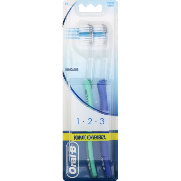 oral-b oralb 123 indicator spazzolino 2 pezzi