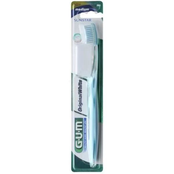 gum original white spazzolino antimacchia setole medie