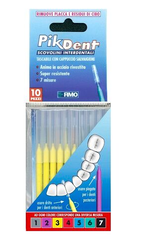 pikdent scovolino interdentale 3 giallo 0,6mm 10 pezzi