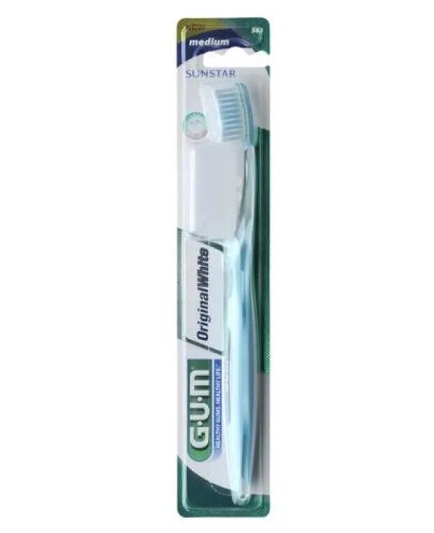 gum original white spazzolino antimacchia setole medie
