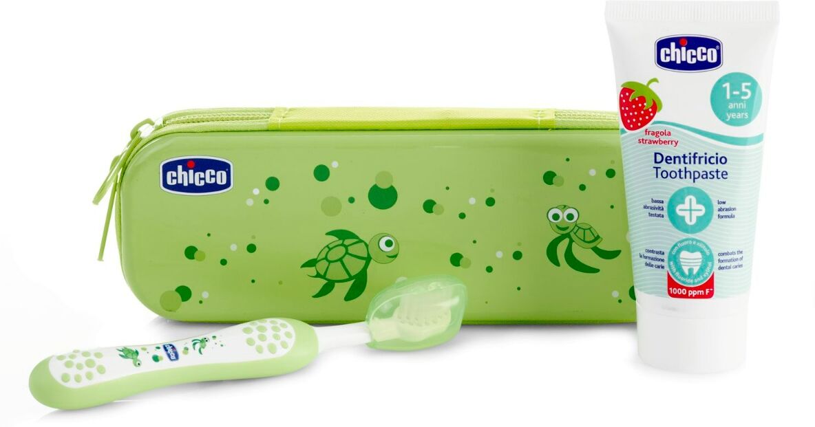 chicco set dentale verde fluoro