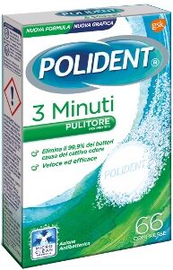 polident 3 minuti pulitore 66 compresse