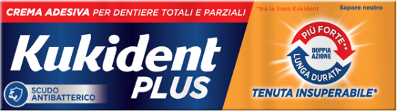 kukident plus doppia azione crema adesiva protesi dentali 40 g