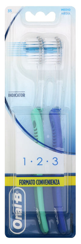 Oral-B Oralb 123 Indicator Spazzolino 2 Pezzi