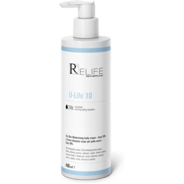 relife u-life 10 crema 400 ml - azione idratante e cheratolitica