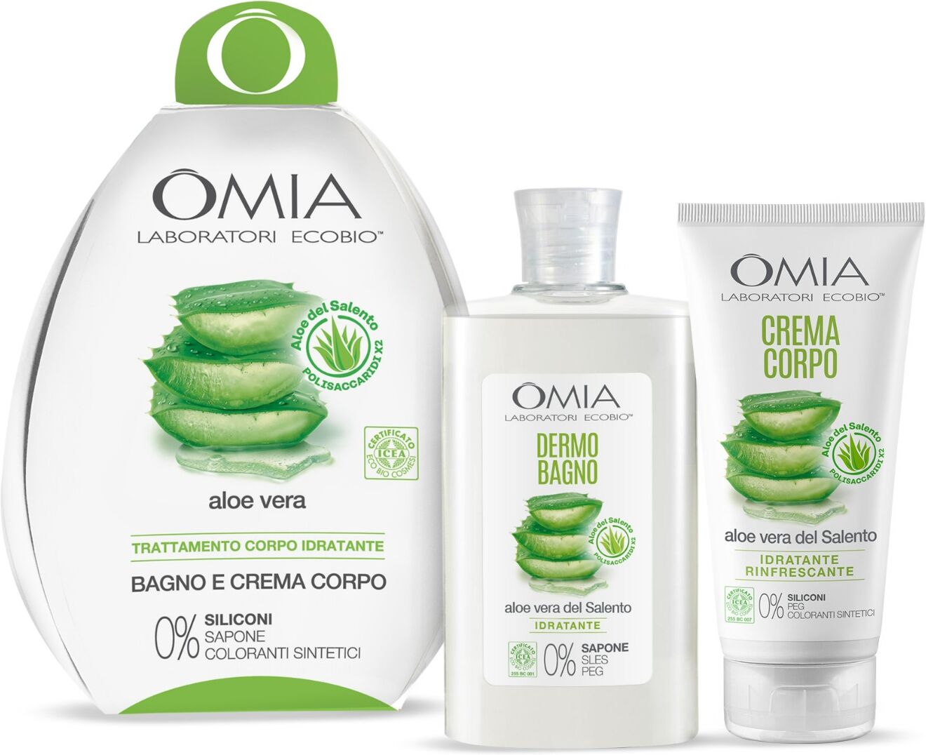 omia ovetto aloe dermo bagno 400 ml + crema corpo 200 ml