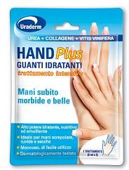 uraderm hand plus guanti idratanti trattamento mani intensivo monouso 2 pezzi 8