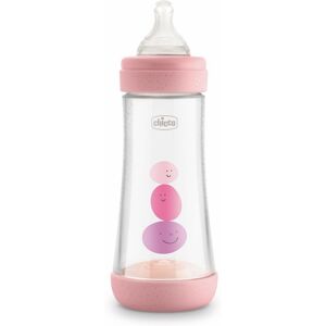 Chicco Biberon Perfect 5 Flusso Veloce In Silicone Girl +4 Mesi 300 Ml