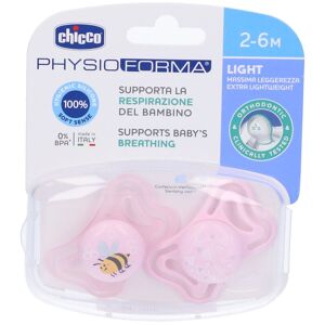 Chicco Succhietto Light Girl Silicone 2-6 Mesi 2 Pezzi